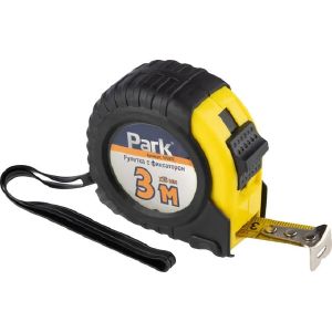 Рулетка Park с фиксатором, 3 м 16 мм