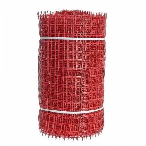 Сетка садовая 33х33 высота 0,5 м квадратная ячейка Красная