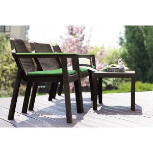 Набор мебели Easy Comfort Color, диван, 2 кресла, стол Венге/Зеленый