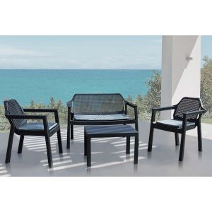 Набор мебели Easy Comfort, диван, 2 кресла, стол Графит