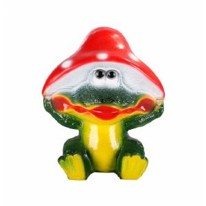 Фигура садовая гипс Лягушка под мухомором 40х21 см ГАРДЕНВИЛЛ
