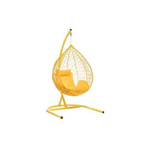 Кресло подвесное Тропика, корзина желтая, подушка желтая, арт.BG7891