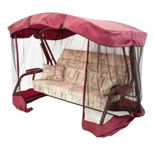 Чехол для качелей с москитной сеткой 1020х1820х1600 мм Бордовый (Стандарт-2, Стандарт-Nova, Варна)