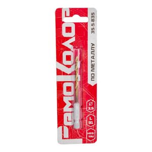 Сверло по металлу 3,5 x 91 мм, заточка 118 градусов, HSS TIN, 6-гранный хвостовик