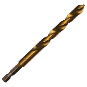 Сверло по металлу 8,0 x 117 мм, заточка 118 градусов, HSS TIN, 6-гранный хвостовик