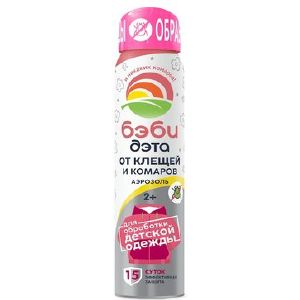 Аэрозоль от комаров, клещей БЭБИДЭТА 100мл (24)