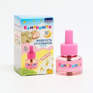 Жидкость от комаров для фумигатора Чистый дом Комаришка для детей 30 ночей 02-114
