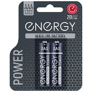 Батарейка Energy Power LR03/2B, типоразмер ААА, 2 шт