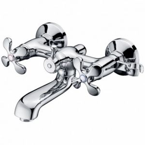 Смеситель для ванны с вентилями TRITON РИО короткий излив Хром 12004