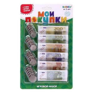 ZABIAKA игровой набор «Мои покупки»  Евро  №SL-01849   3631397