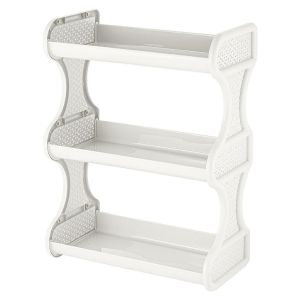 [KL168212048] Полка навесная Keeplex Rattan трехсекционная 41,6х16х9,5см белое облако
