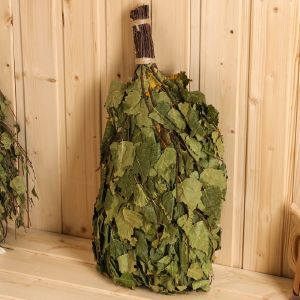 Веник для бани берёзовый в индивидуальной упаковке  9546564