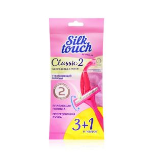 Одноразовые женские станки Carelax Silk Touch Classic 2 с увлажняющей полоской 2 лезвия 4 шт