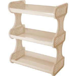 [KL168212015] Полка навесная Keeplex Rattan трехсекционная 41,6х16х9,5см морской песок