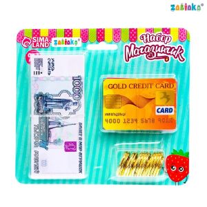 Игровой набор «Магазинчик» бумажные купюры, монеты, карточки, купоны   3276159