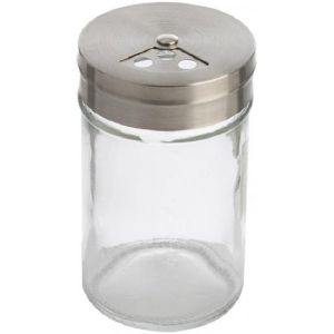 Солонка-перечница SPEZIA, объем 90 мл с регулируемой крышкой (стекло, нерж.сталь)