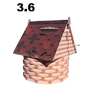 Домик на колодец деревянный №3.6