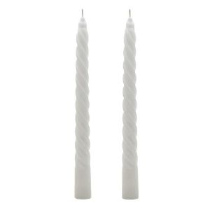 [13244719] Свеча витая люкс 2шт., БЕЛАЯ 22х250мм 58х2г