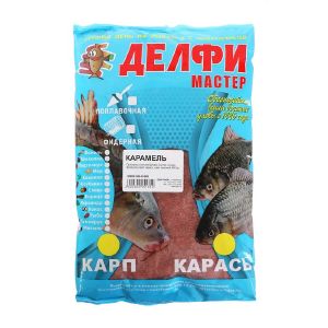 Прикормка DELFI «Мастер», летняя (новая формула), карп-карась, карамель, красная, 800 г 5054171