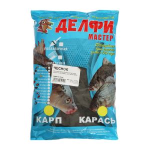 Прикормка DELFI «Мастер», летняя (новая формула), карп-карась, чеснок, черная, 800 г 9816652
