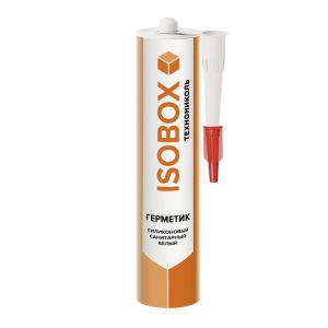 Силиконовый санитарный герметик Технониколь Isobox, 260 мл, белый