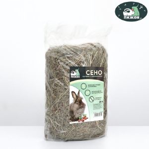 Сено луговое с плодами шиповника «Пижон» для грызунов, 20 л, 500 г 9772031
