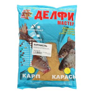 Прикормка DELFI «Мастер», летняя (новая формула), карп-карась, карамель, желтая, 800 г 9816644