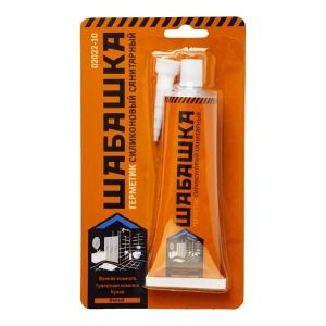 Силиконовый санитарный герметик Шабашка, 85 мл, белый