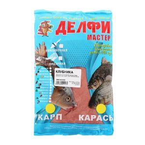 Прикормка DELFI «Мастер», летняя (новая формула), карп-карась, клубника, красная, 800 г 5054173