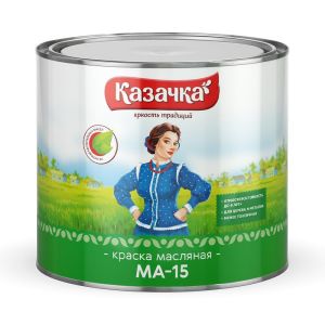 Краска масляная Казачка МА-15, глянцевая, 1,9 кг, белая