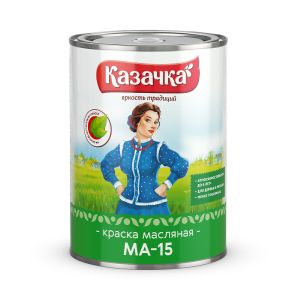 Краска масляная Казачка МА-15, глянцевая, 0,9 кг, голубая