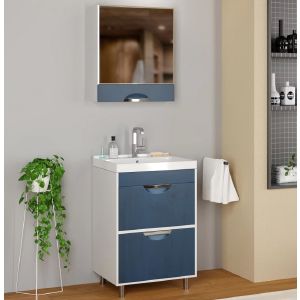 Зеркальный шкаф Байкал-60 без подсветки, без полок (ПВХ)