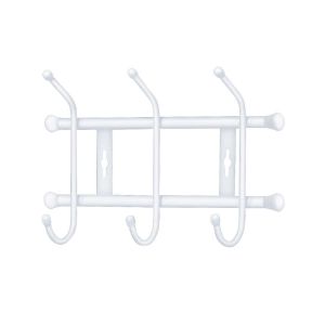 Вешалка настенная Nika ВН3/МБ, 3 крючка, 28,5 x 18 x 6,7 см, белый