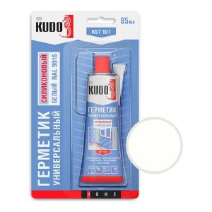 Герметик силиконовый, универсальный, KUDO, KST-101/KST-101b, 85 мл, белый