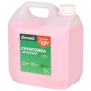 Грунтовка Русские узоры, Оптима R107, глубокого проникновения, 3 л