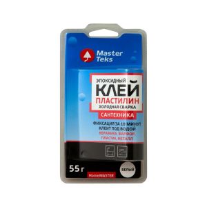 Клей холодная сварка для сантехники MasterTeks Homemaster, 55 г, белый