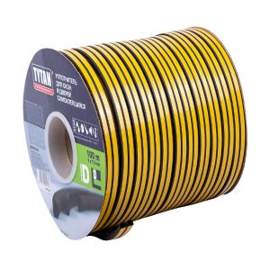 Уплотнитель D-профиль Tytan Professional, 9 x 7,5 мм, черный (50)