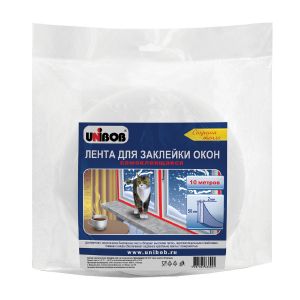 Лента самоклеящаяся для окон Unibob 50 мм x 2 мм x 10 м, пенополиэтилен
