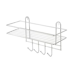 Полка для ванной Рыжий кот Lecco Plus, 33 x 21 x 12,5 см, хром