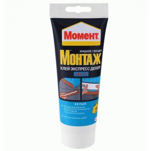 Клей монтажный Момент Монтаж Экспресс декор MB-45, 250 г, белый